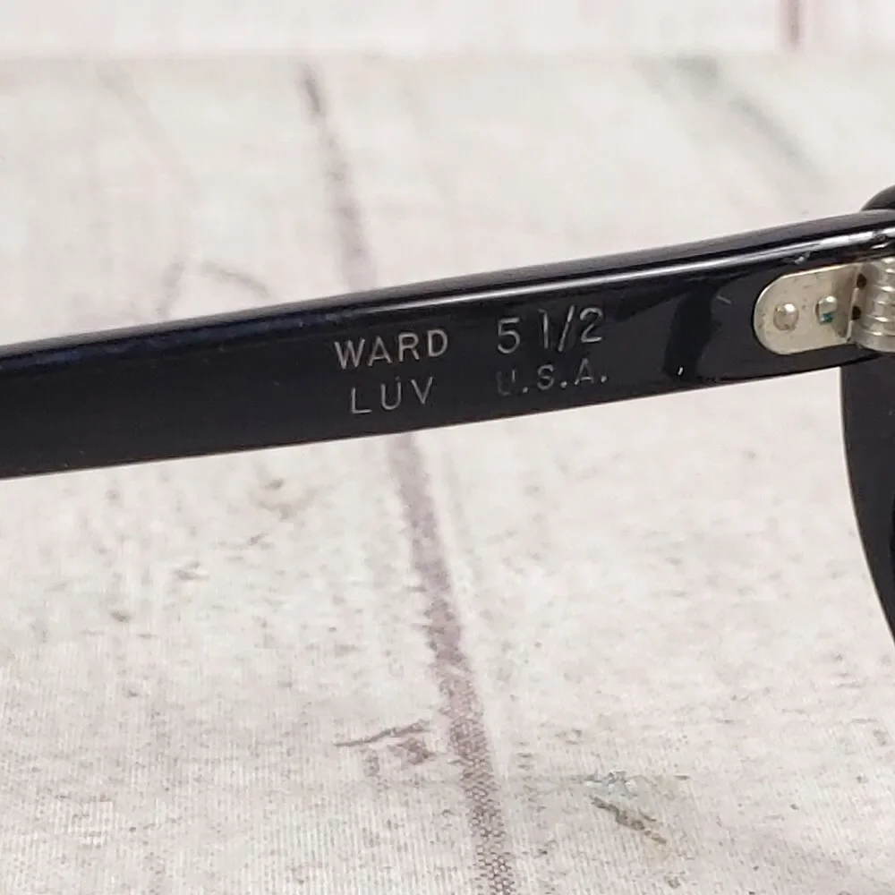 Ward Luv Usa Vintage 1950's Eyeglasses - FRAMES ONLY Cats Eye Women 50-16-5 1/2